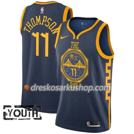 Dječji NBA Dres Golden State Warriors Klay Thompson 11 Nike 2018-19 City Edition Navy Swingman